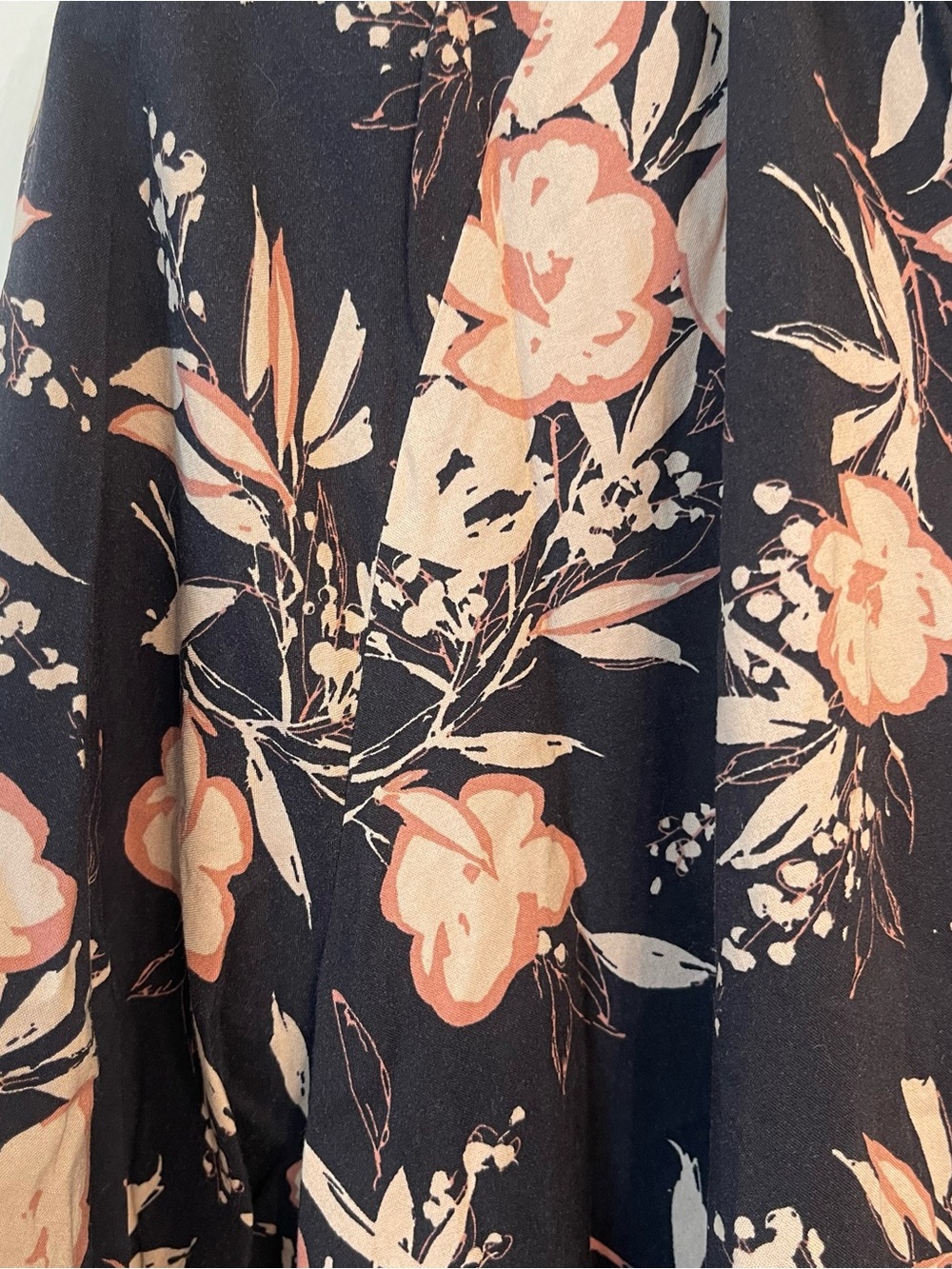 Evereve floral popover blouse 3/4 sleeves cotton and rayon size large - Picture 3 of 8